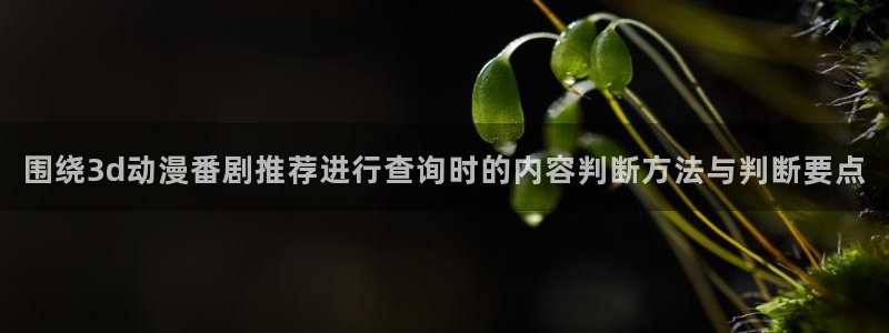 韩国漫画大全:围绕3d动漫番剧推荐进行查询时的内容判断方法与判断要点配图